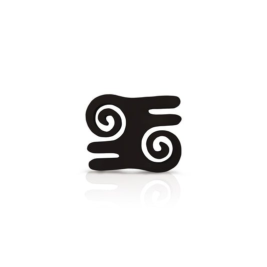 black coloured Atiko coaster on white background.