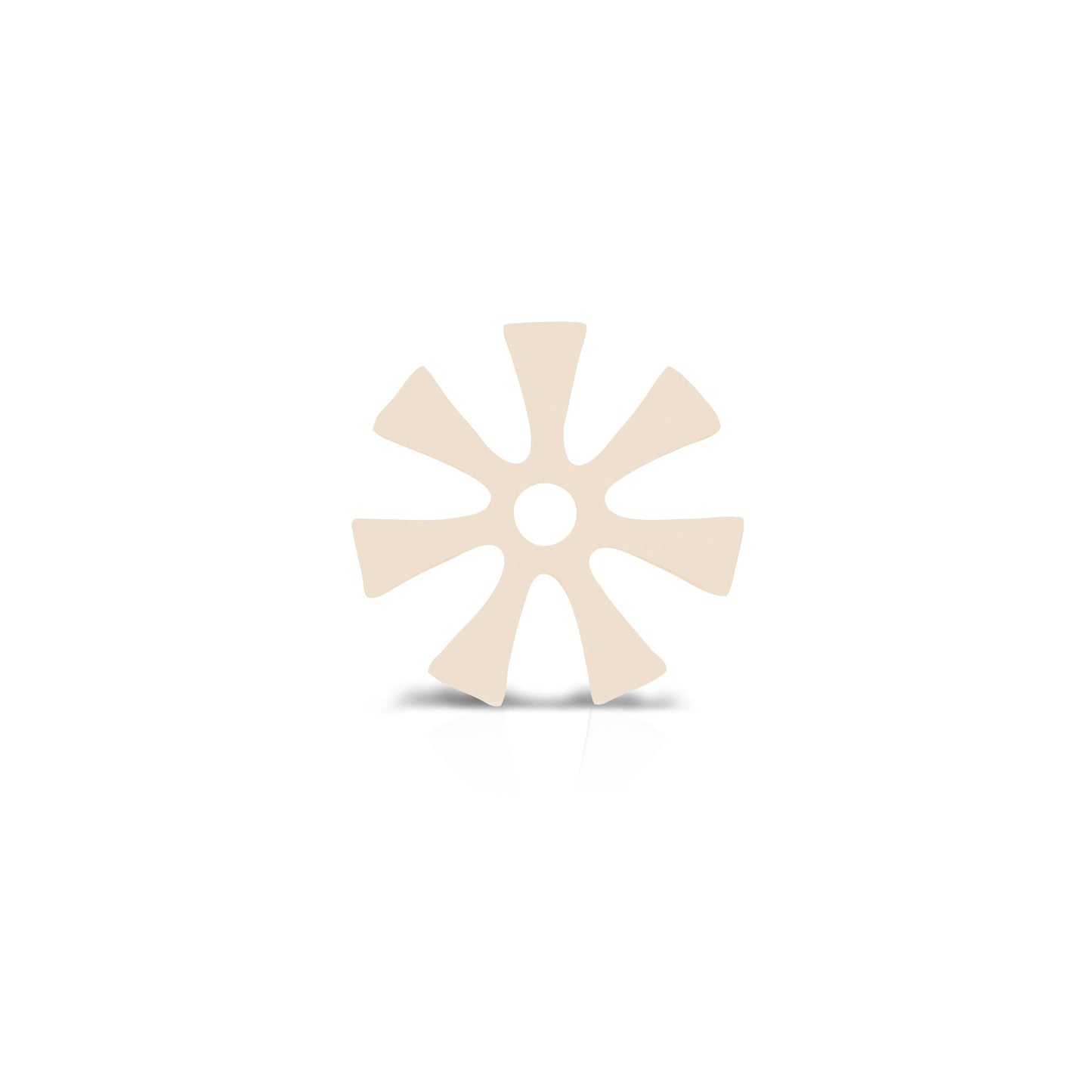 cream coloured Ananse Ntontan coaster on white background.