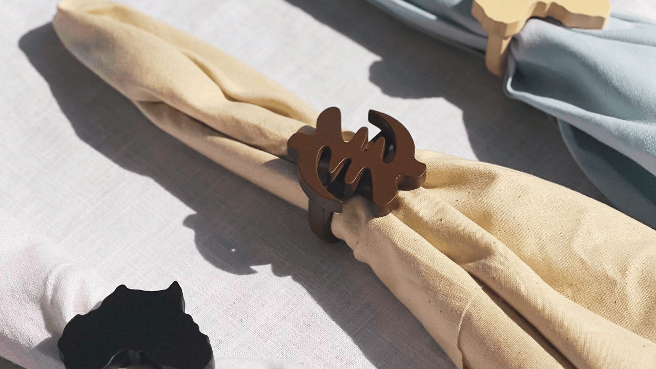 adinkra napkin rings