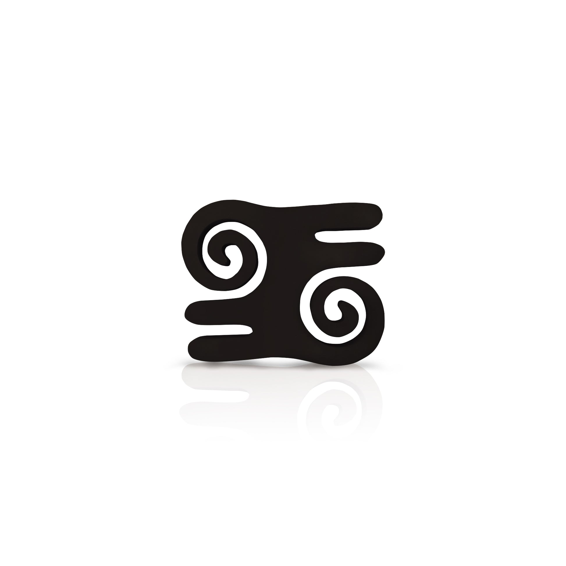 black coloured Atiko coaster on white background.