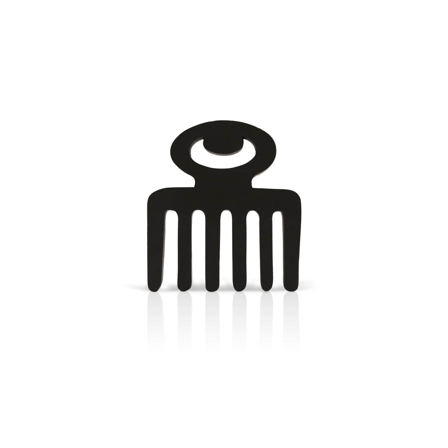 black Duafe adinkra coaster on white background.