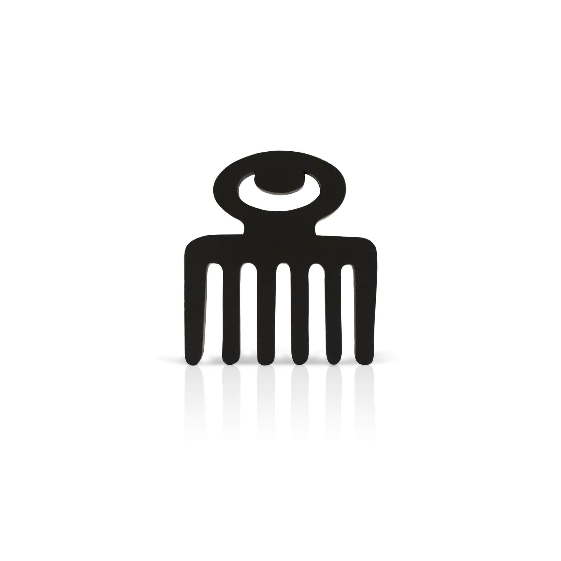 black Duafe adinkra coaster on white background.