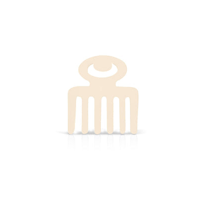 cream Duafe adinkra coaster on white background.