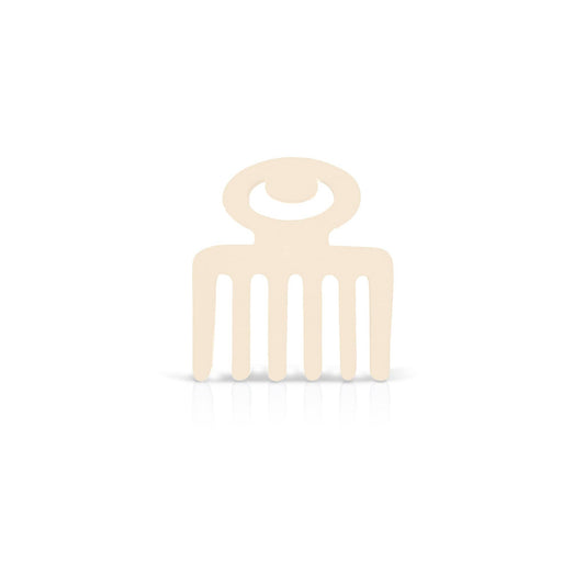 cream Duafe adinkra coaster on white background.