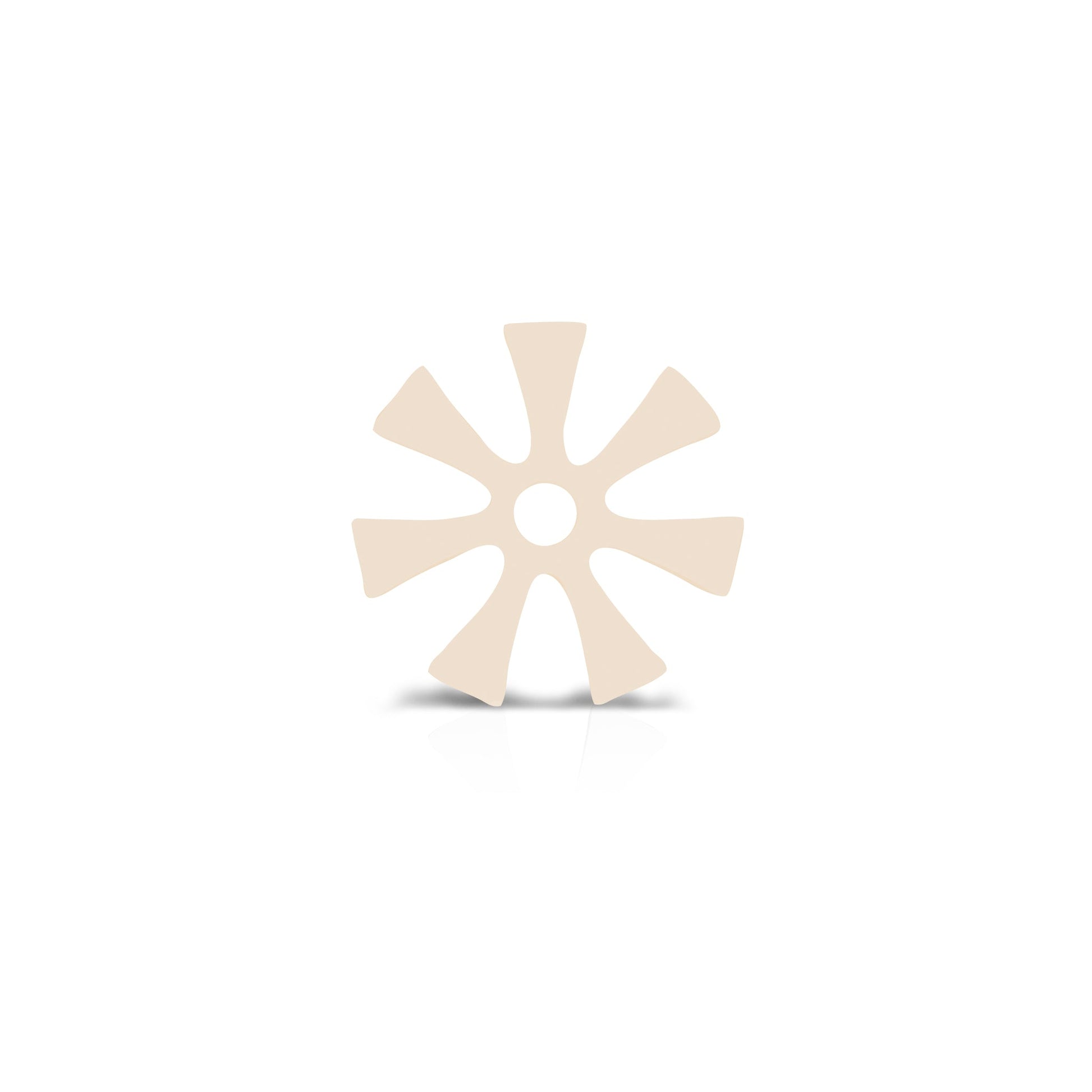 cream coloured Ananse Ntontan coaster on white background. 