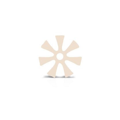cream coloured Ananse Ntontan coaster on white background. 