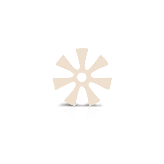 cream coloured Ananse Ntontan coaster on white background. 