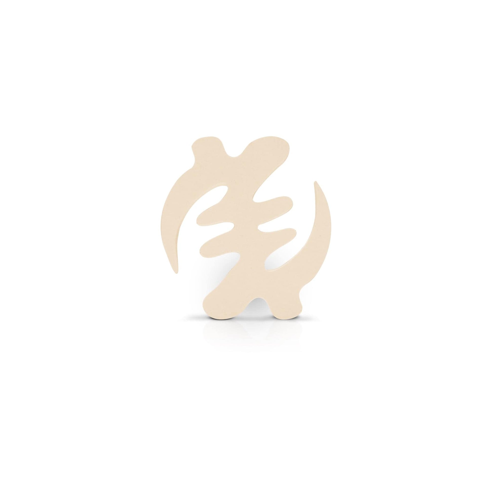 cream coloured Gye Nyame coaster on white background. 